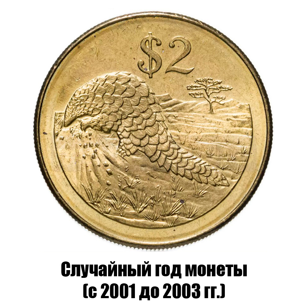 зимбабве 2 доллара 2001-2003 гг., фото , изображение 2