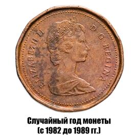 Канада 1 цент 1982-1989 гг., фото , изображение 2
