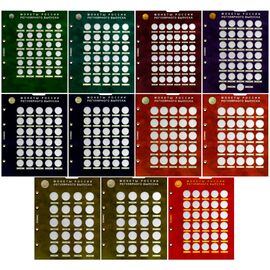 Набор из 11 капсульных листов для разменных монет России (погодовки)., фото 