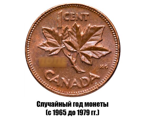 канада 1 цент 1965-1979 гг., фото 