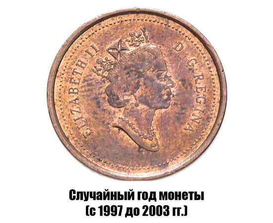 канада 1 цент 1997-2003 гг. не магнитная, фото , изображение 2