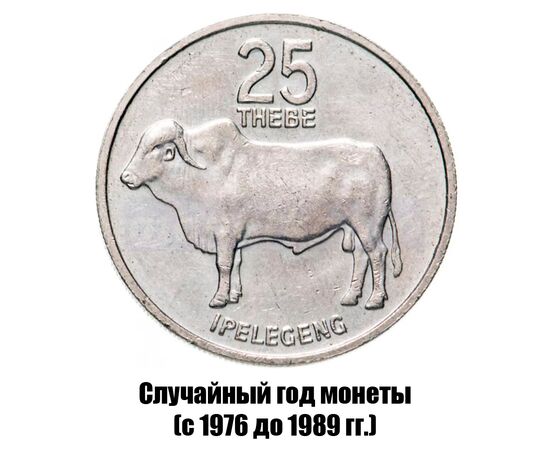 ботсвана 25 тхебе 1976-1989 гг., фото 