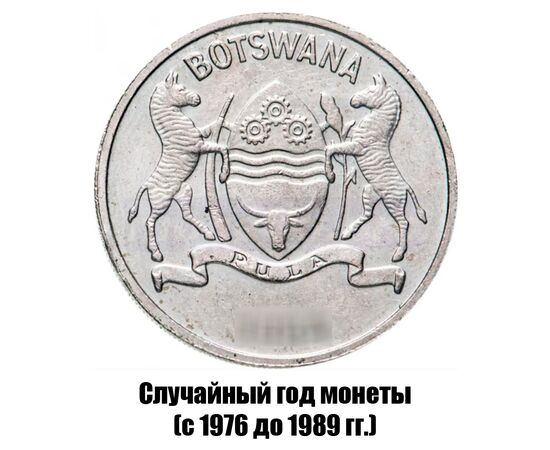 ботсвана 25 тхебе 1976-1989 гг., фото , изображение 2