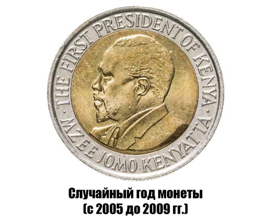 кения 5 шиллингов 2005-2009 гг., фото , изображение 2