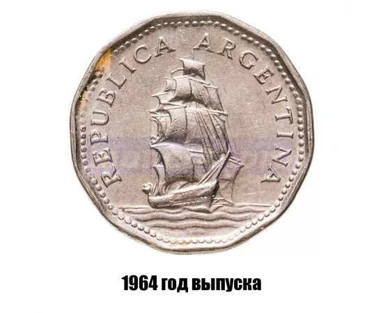 аргентина 5 песо 1964 г., фото , изображение 2
