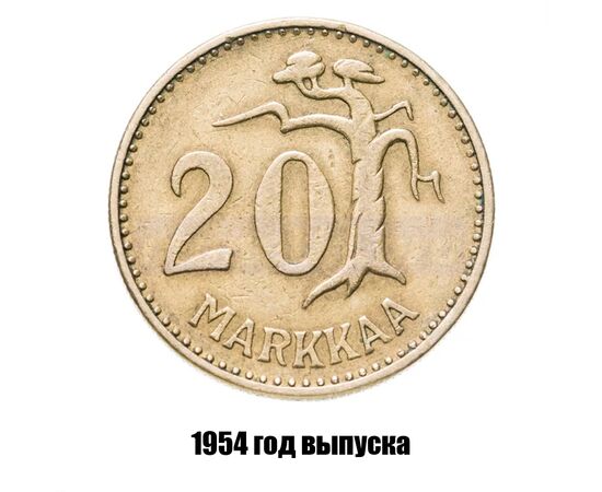 финляндия 20 марок 1954 г., фото 